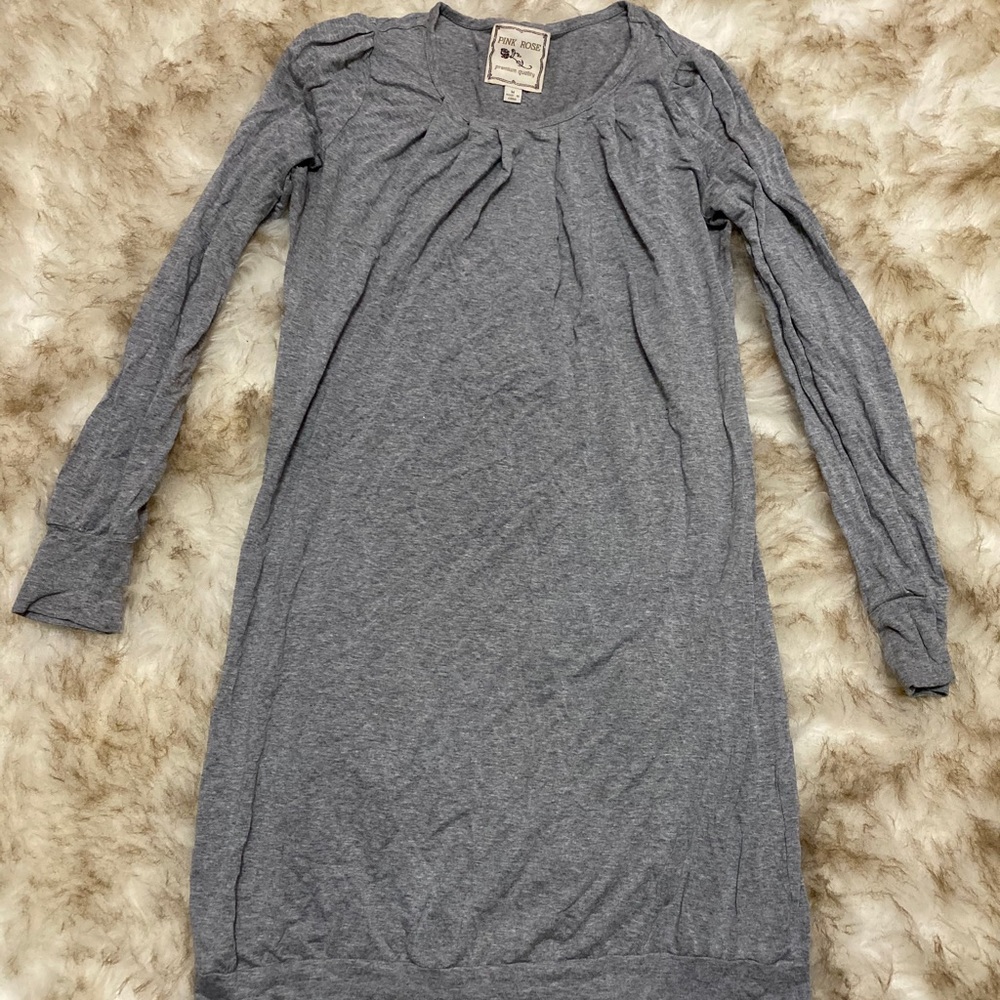 Grey shirt dress